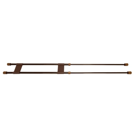 Camco Camper/RV Double Refrigerator Bar | Features Spring-Loaded Tension Bars & Bars Extend 19-Inches to 34-Inches (44078)