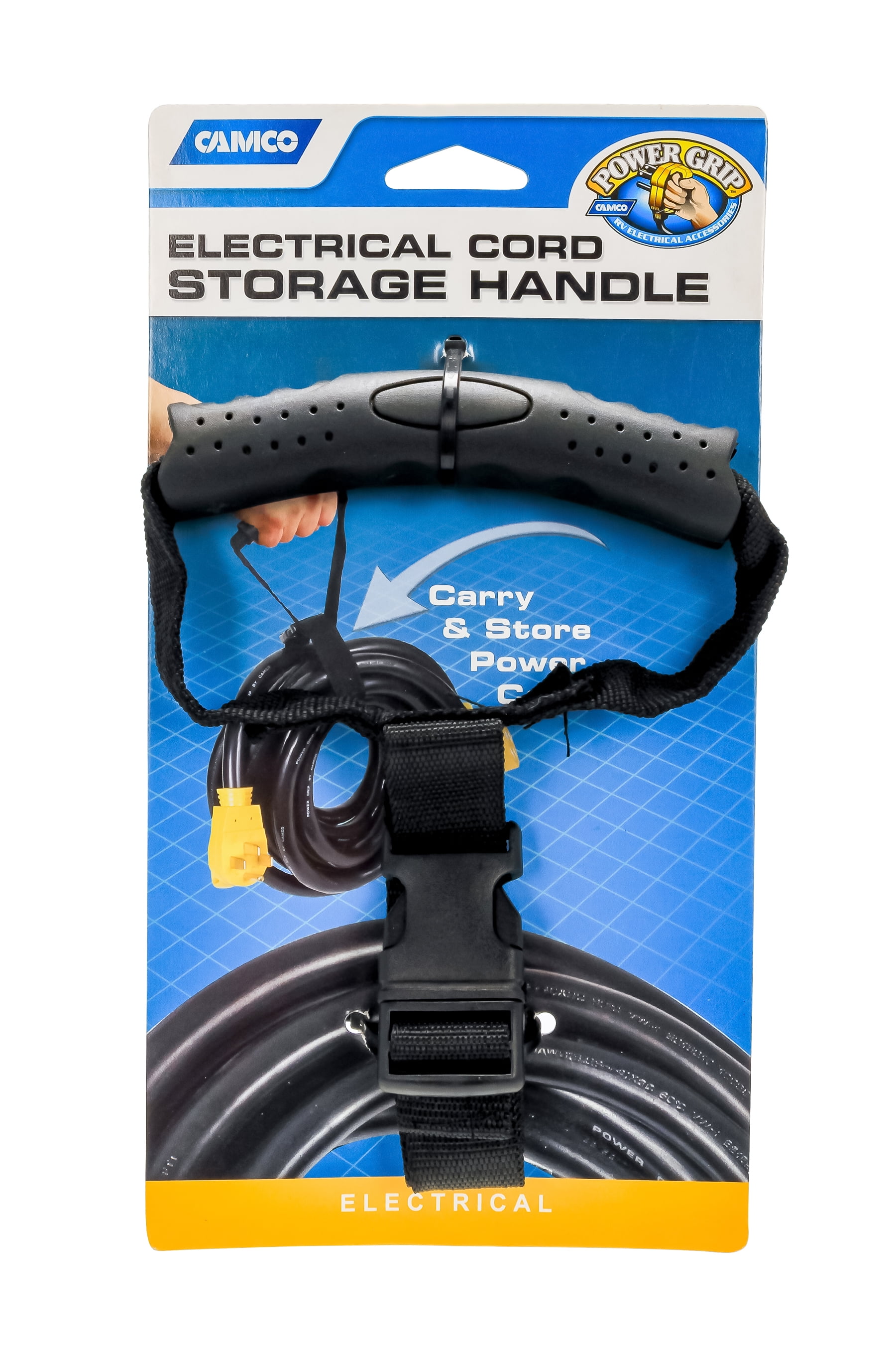 Camco Camper/RV Electrical Cord Storage Handle Features a HeavyDuty