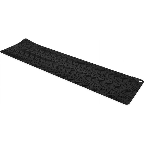 Camco Camper/RV Flexible Grip Pad Runner | Features a Ribbed Design for Improved Traction & Designed with Strong Flexible Rubber to Protect RV Leveling Blocks from Uneven Surfaces (44528)