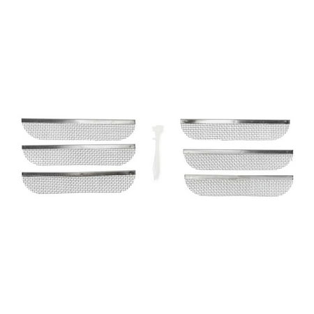 Camco Camper/RV Flying Insect Screen | Measures 8-1/8-Inches x 1-1/2-Inches | 6-Pack (42154)