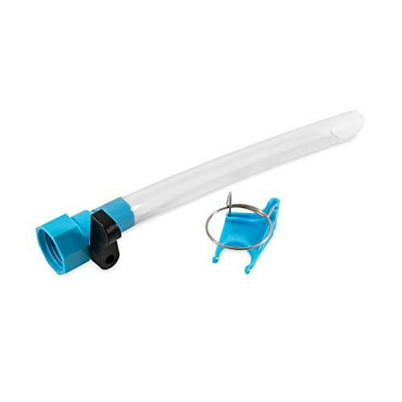 Camco Camper/RV Gravity Water Fill Adapter with Shut-Off Valve & Clip | Features Hands-Free Filling & Drinking Water Safe Plastic (40004)