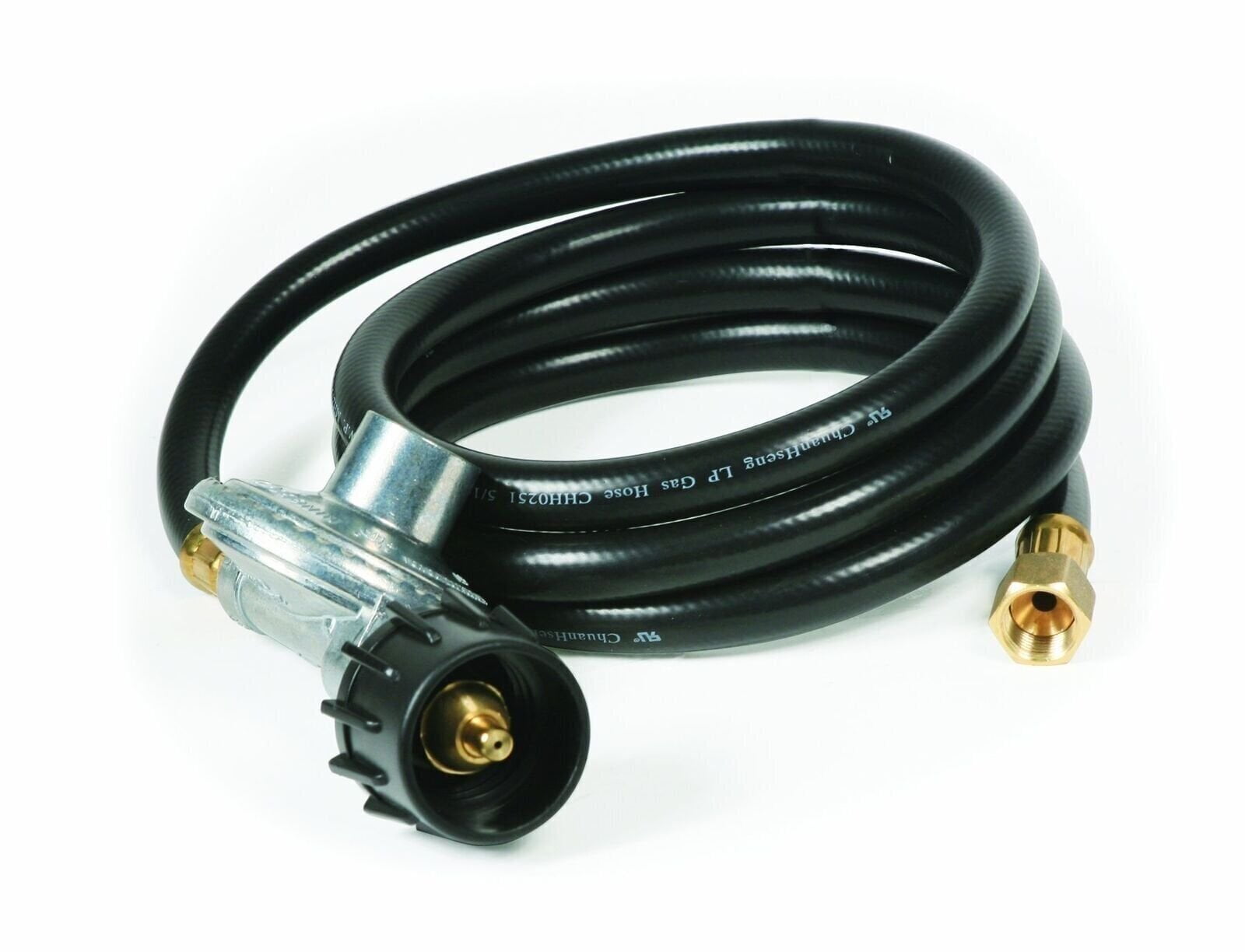 Camco Camper/RV Low Pressure Gas Regulator w/ 6 Hose  Features Excess Flow &