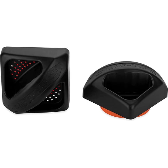 Camco Camper/RV Magnetic Bumper Cap with Lug Fitting | Features High-Strength Neodymium Magnets & Small Ventilation Holes | 2-Pack (40312)