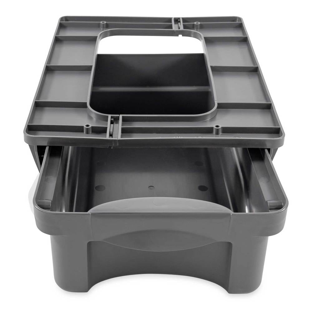 Camco Camper/RV PopADrawer Features BuiltIn Locking Tabs & Pull Handle Charcoal, Polymer
