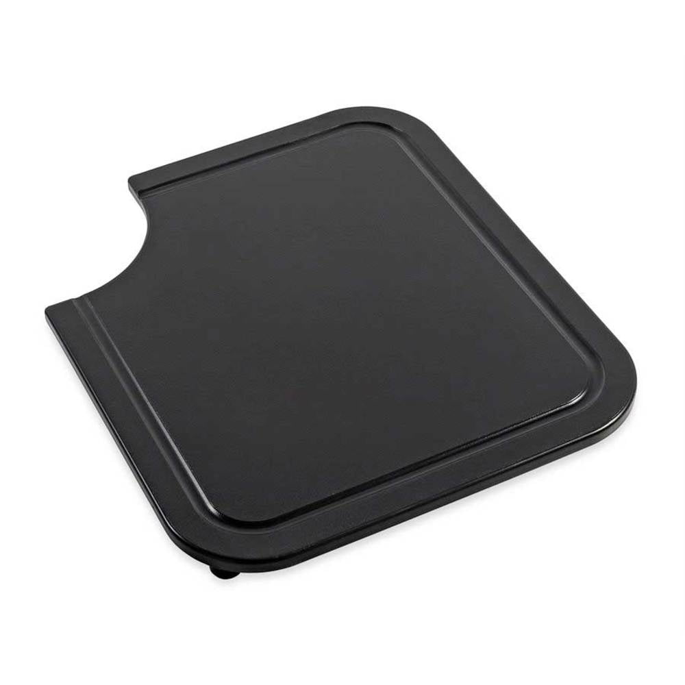 Camco Camper/RV Sink Mate Cutting Board | Features Adjustable Rubber Feet & Built-In Juice Groove | Black (43858)
