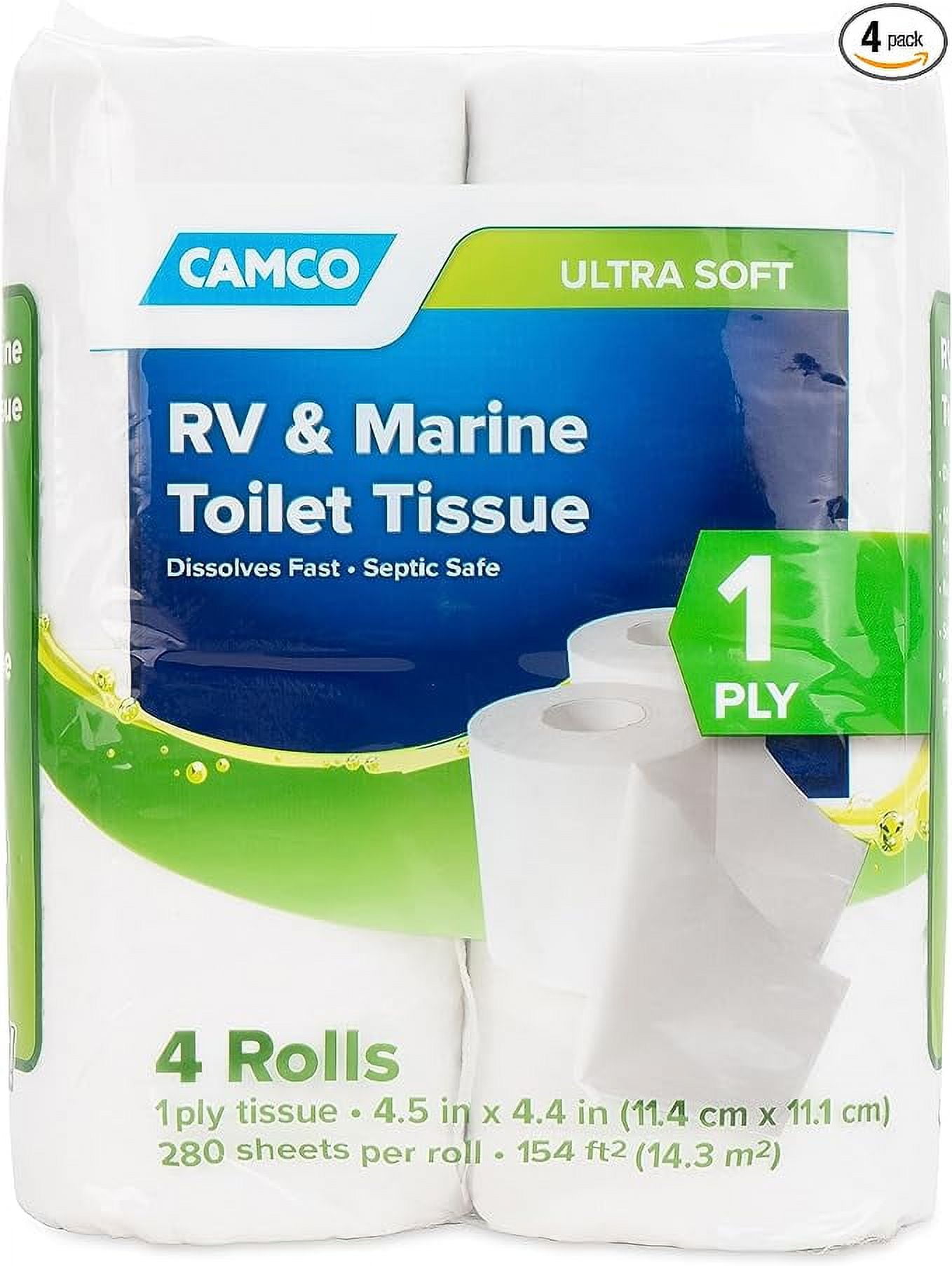 Camco Camper/RV Toilet Paper SewerSafe, SepticSafe & Biodegradable Designed for Camper