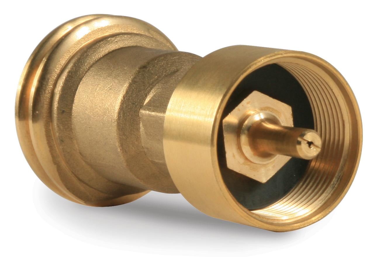 Camco Campfire Propane Adapter | Convert Most Appliances from Type I ACME to 1-inch 20 Throwaway | Brass, Brass Brown (59213)
