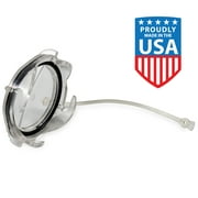 Camco Clear RV Sewer Cap with Bayonet Fitting for 3-Inch Waste Valves (39455)