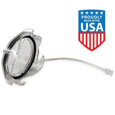 Camco Clear RV Sewer Cap with Bayonet Fitting for 3-Inch Waste Valves (39455)