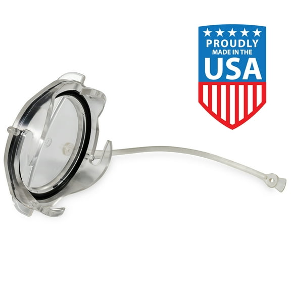 Camco Clear RV Sewer Cap | Bayonet Fitting, For 3-Inch RV Waste Valves (39455)