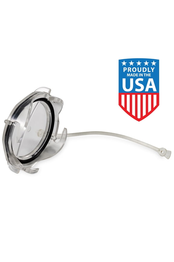 Clear RV Sewer Cap with Bayonet Fitting for 3-Inch Waste Valves (39455)