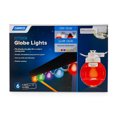 thumbnail image 1 of Camco Decorative RV Awning Globe Lights - 6 Multicolor Globes on Black Wire, Fits Directly into Your RV Awning Track, Great for Outdoor Events (42760), 1 of 8