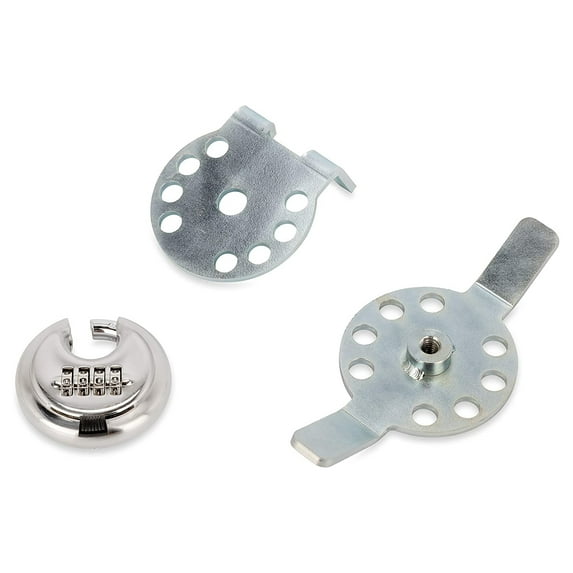 Camco Camper/RV Double Propane Tank Locking Device | Features a Combination Lock for Keyless Access & Heavy-Duty Steel Design (40590)
