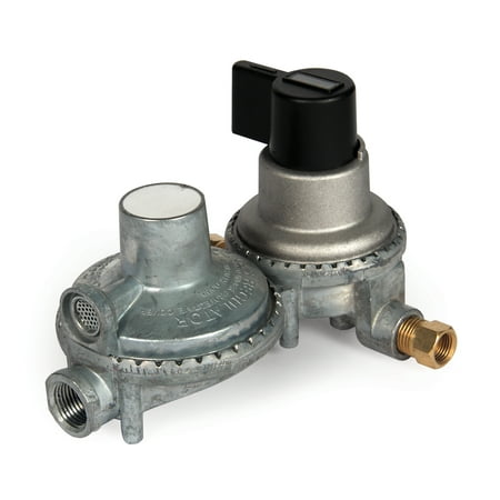 Camco Double-Stage Auto-Changeover Propane Regulator for RV - Multicolor (59007)