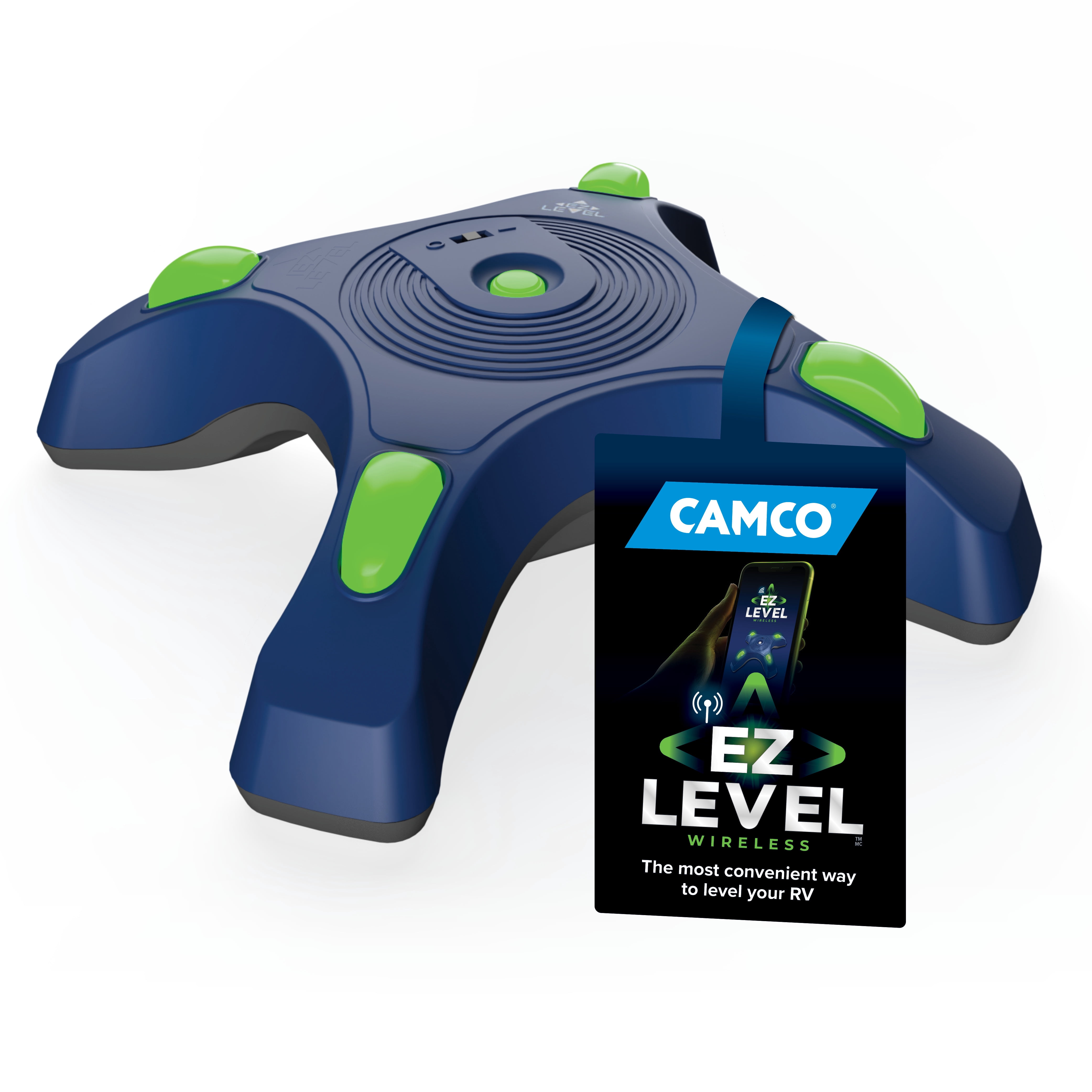 Camco, RV EZ Level, Wireless Bluetooth Smartphone Compatible, Blue
