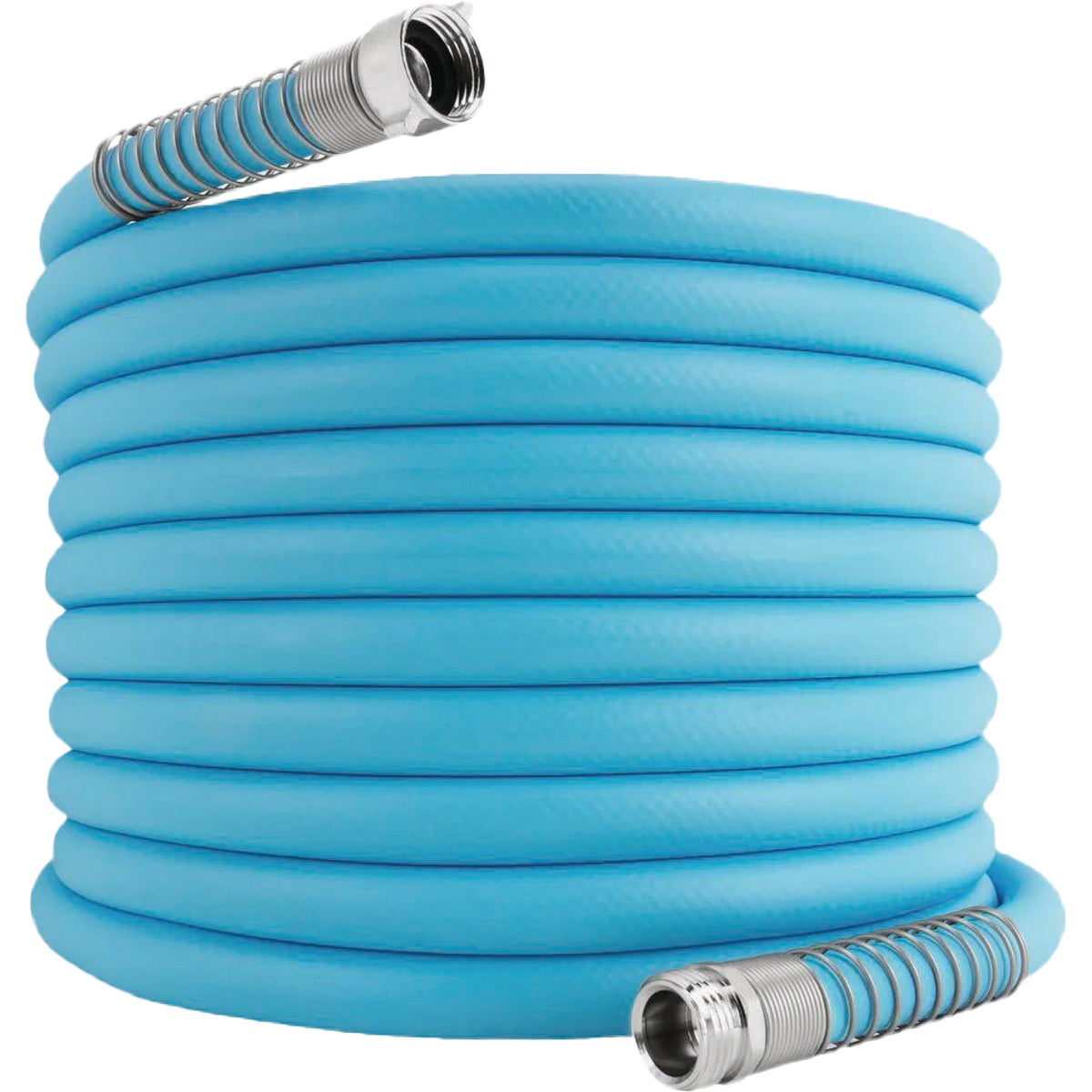 Camco EvoFlex 35-Foot Drinking Water Hose | Features an Extra Flexible Construction, Stainless Steel Strain Reliefs on Each Hose End, and is Ideal for RV and Marine Use (22595)