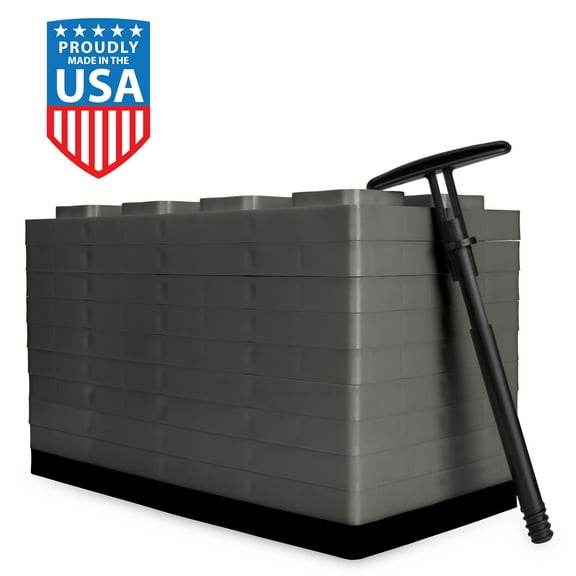 Camco 44525 Brown Fasten Leveling Block with T-Handle, 4x2 - 10-pack