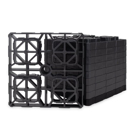 Camco 10 Pack Fasten XL RV Leveling Blocks, Interlocking Design, 10.5" x 10.5", Gray
