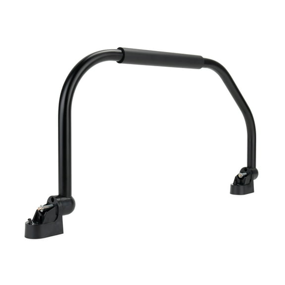 Camco Fold-Away RV Grab Handle | Constructed of Durable Aluminum and Plastic Brackets, Black (42175)