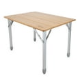 thumbnail image 1 of Camco Folding Bamboo Table, 18" - 25.5" Tall, Aluminum Legs (51895), 1 of 10