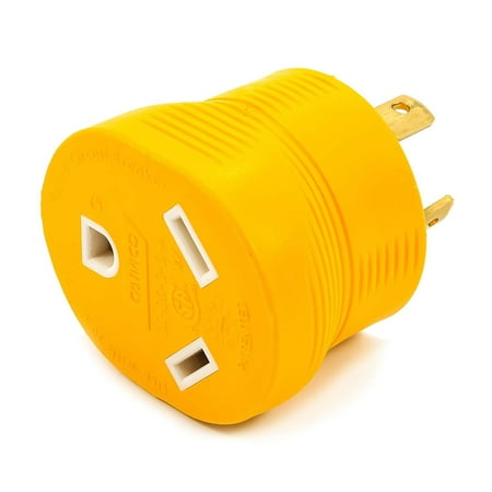 Camco PowerGrip 30 Amp Generator Adapter - Heavy Duty, 125V, 3750W, 3 Prong - EA