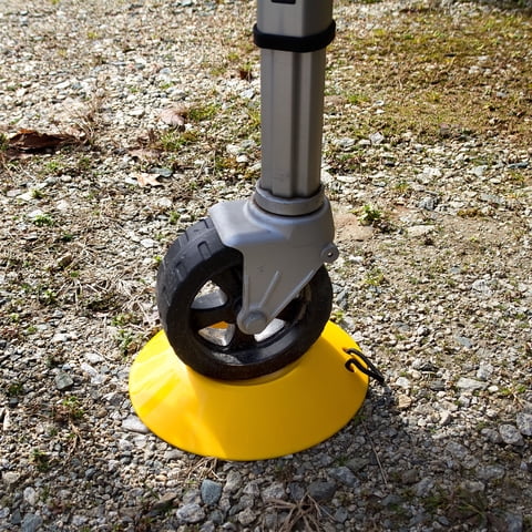 Camco Heavy Duty Wheel Dock with Rope Handle - Helps Prevent Trailer Wheel from Sinking Into Dirt or Mud, Easy to Store and Transport (44632)