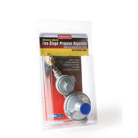 Camco Horizontal Two Stage Propane Regulator - Multicolor (59333)