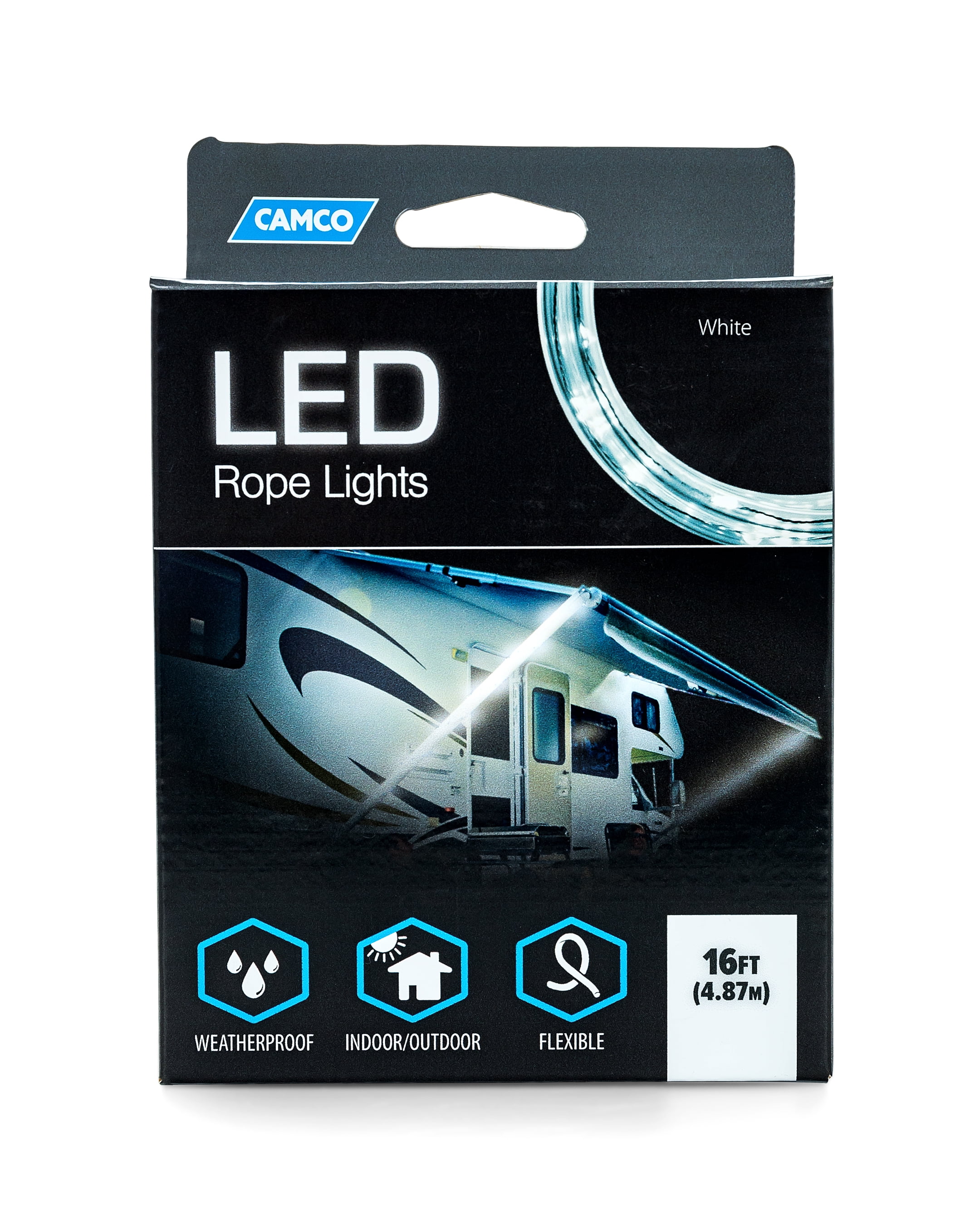 16ft White LED Outdoor Electric Rope Light
