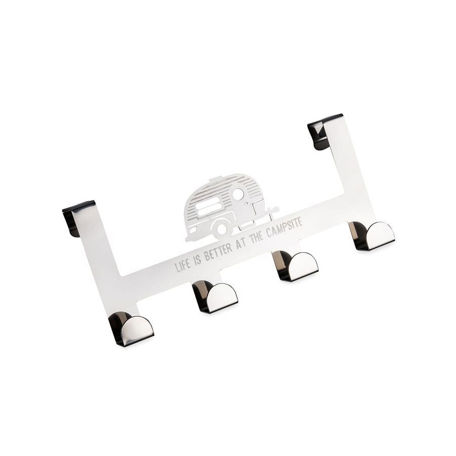 Stainless Steel Over-the-Door Towel Hanger with RV Design