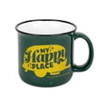 thumbnail image 1 of Camco Life is Better at the Campsite Ceramic Mug  Microwave and Dishwasher Safe Green Background with Yellow Retro RV My Happy Place Design  14oz. 53471, 1 of 6