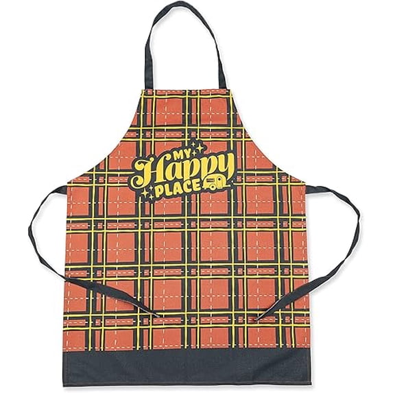 Camco Life is Better at The Campsite Apron, Red Plaid | Great for Baking, Cooking and Grilling | Adult Sizing (53121)
