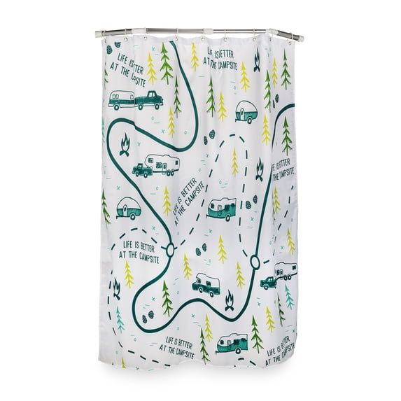 Camco Life is Better at The Campsite Camper/RV-Sized Shower Curtain (53245)