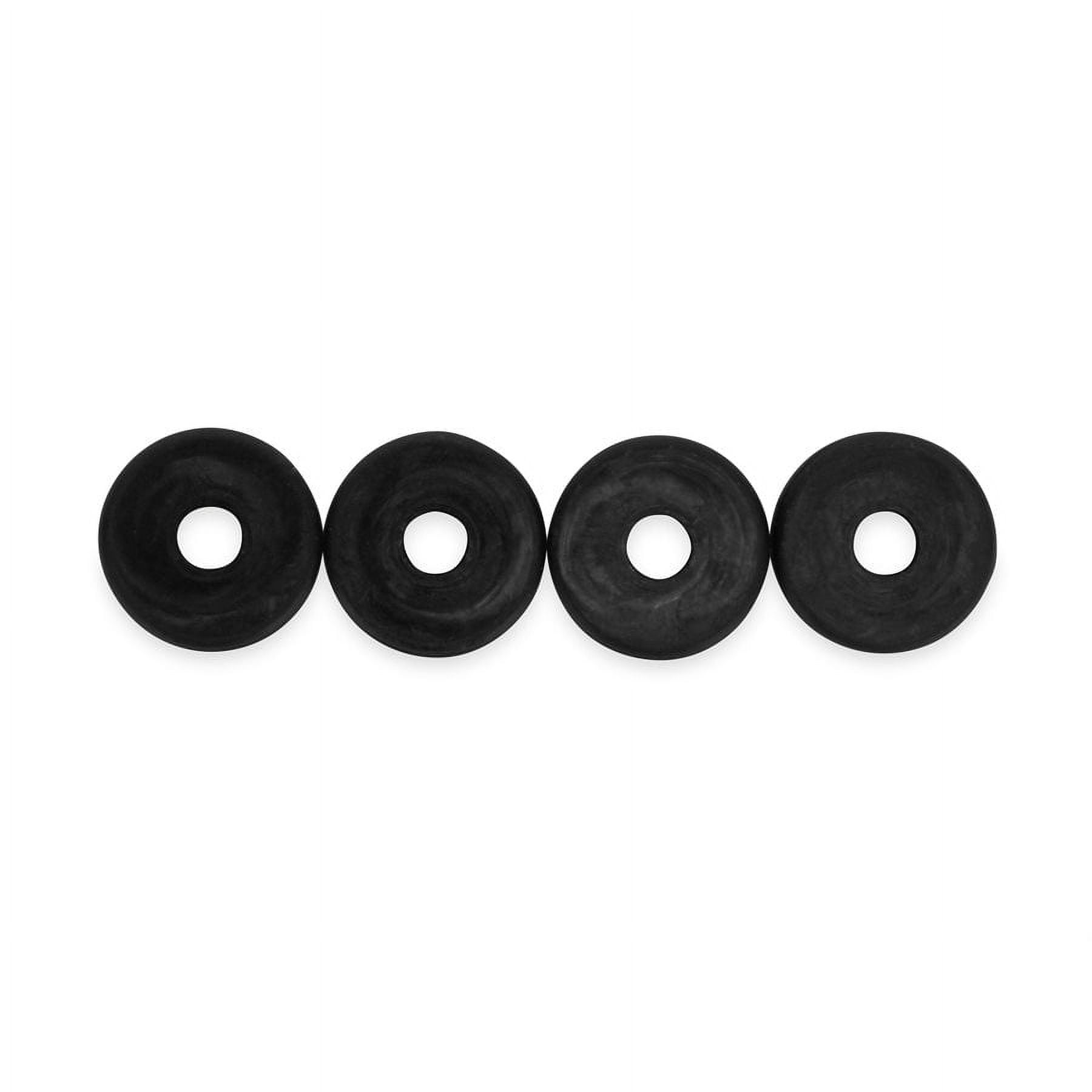 Camco Magic Chef RV Stove Grommets | Features a Rubberized Silicone Construction and Designed for Magic Chef Grates | 4 Per Bag, Black (43614)