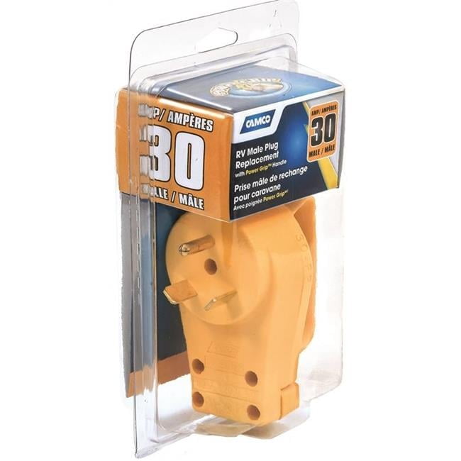 Camco Manufacturing 55243: Powergrip - Plug Male Replacement 30A 125V/3750W Ccsaus