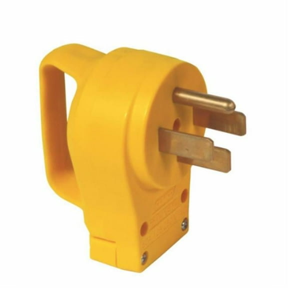 Camco 50 Amp Male RV Plug Replacement - Type E, 125/250V, Multicolor