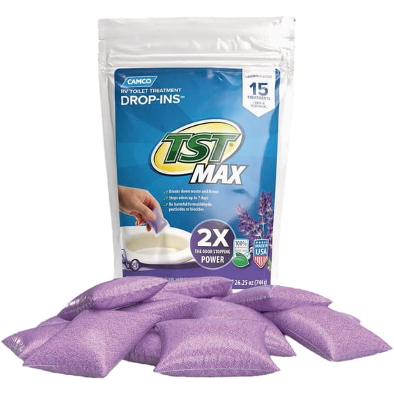 Camco Mfg. Inc./RV Camco TST Max RV Toilet Treatment Drop ins - Pack of 8