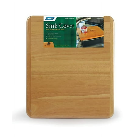 Camco Oak Sink Cover - 13-inches x 15-inches - Brown, Oak (43431)