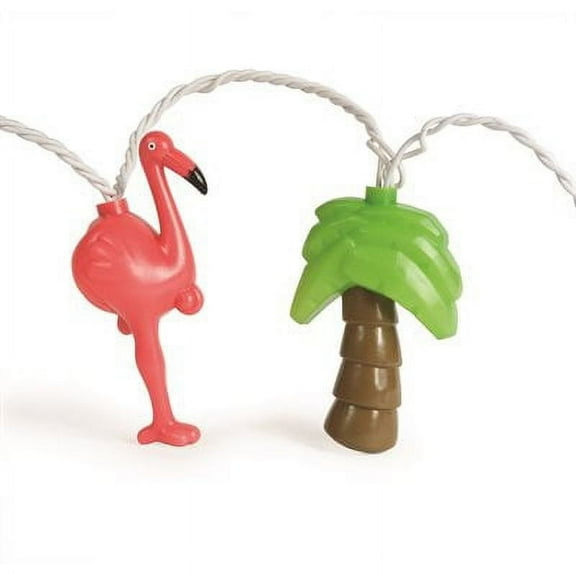 Camco Party Lights | Flamingos and Palm Trees | Multicolor (42662)