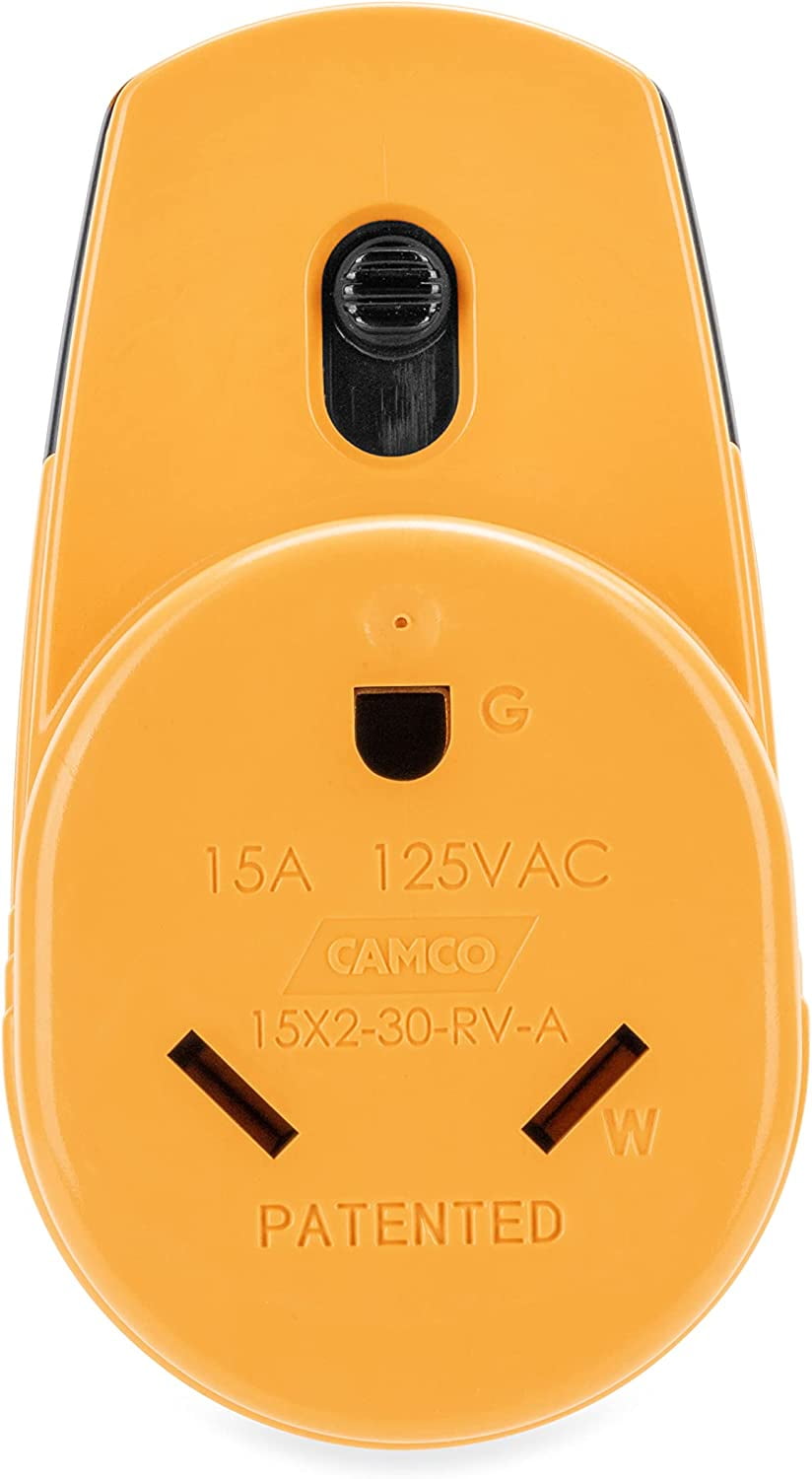 Camco Power Grip Camper/RV Electrical Adapter Reduces Receptacle