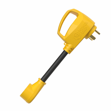 Camco Power Grip Dogbone Circuit Analyzer for RV Camping- 30/15 Amp - 12", Yellow (55461)