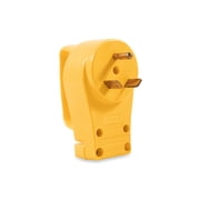 Camco 55245, Yellow Plastic 30A Male 30Amp Powergrip Replacement Male Plug 125V/3750W, Calm, Ccsaus, For Recreational Vehicle, Campervan with Adjustable 1 Piece 1 Pack