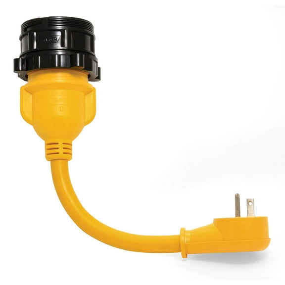 Camco PowerGrip 15M/30F Amp Locking Adapter | 12-Inches (55635)