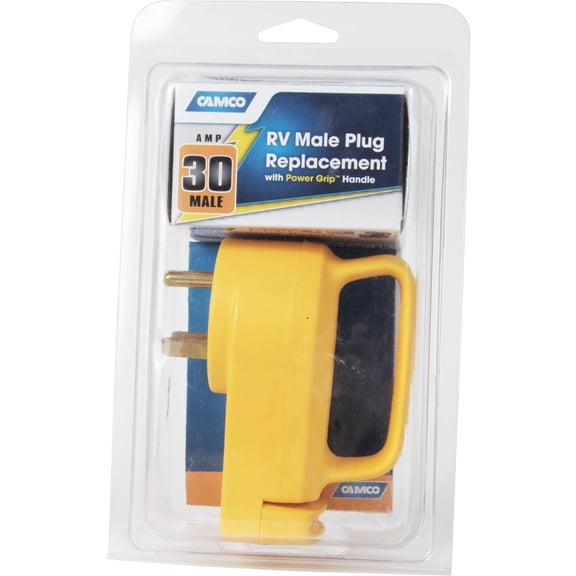 Camco PowerGrip 30A Male Plug Replacement RV Plug 55245 55245 570174