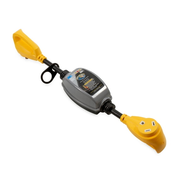 Camco Power Grip Camper/RV 30-Amp Circuit Analyzer Dogbone, Integrated Surge Protection (55312)