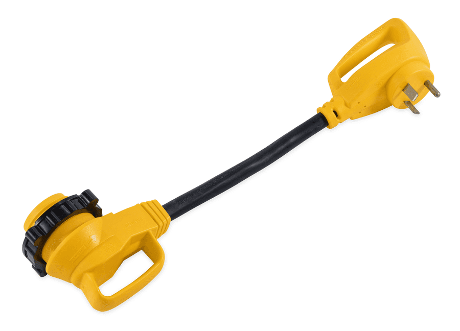 Camco, PowerGrip Camper RV Adapter, 55522, 18-Inches Copper Cord ...