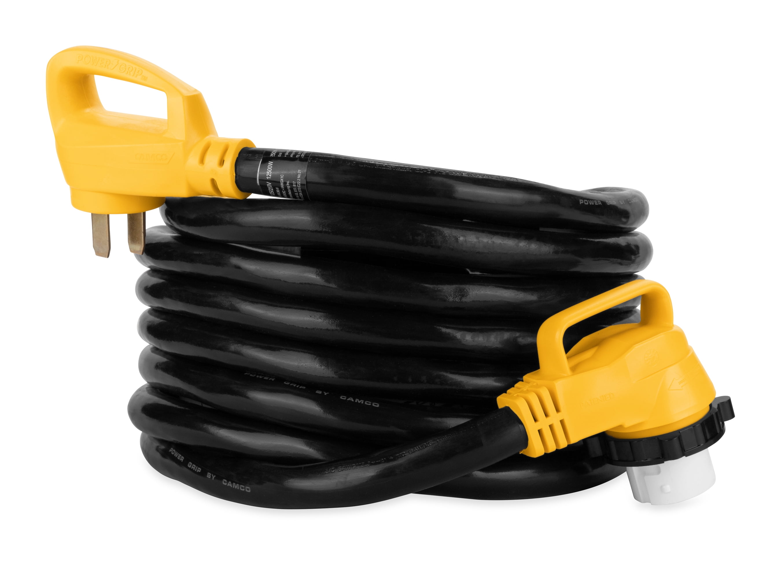 Camco PowerGrip Camper/RV Power Cord 50 Amp Standard Male & 50 Amp