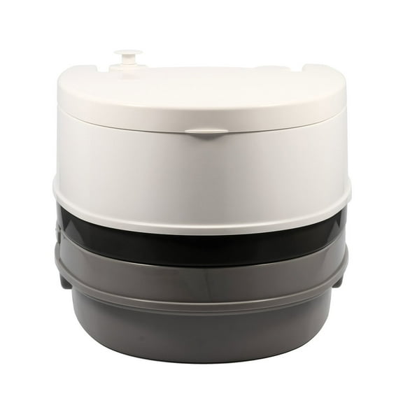 Camco Premium Portable Travel Toilet , 2.6 Gallon, Measures 13 5/8-inches (H) x 16 5/16-inches (W) x 18 5/8-inches (D) (41535) , White