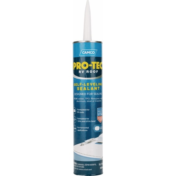 Camco Product - Camco Pro-Tec RV Non-Sag Sealant with WeatherGuard Protection, Clear - Pack of 12