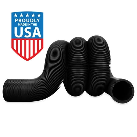 Camco RV 20-Foot Sewer Hose 3-Inch Opening, 12 Mil of HTS Vinyl, Black (39615)