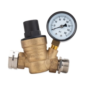 Camco RV Adjustable Brass Water Pressure Regulator (40058)